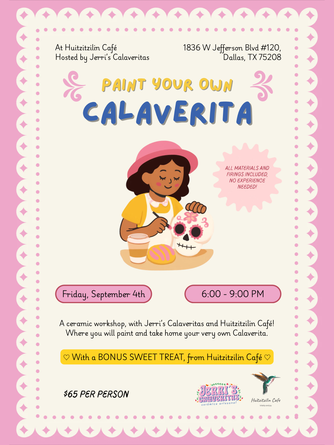 Paint Your Own Calaverita Workshop | In Collaboration With Huitzitzilin Café