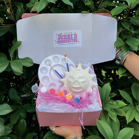 Paint Your Own Solecito Kit | Blue Demon Lucha Solecito Wall Hanging