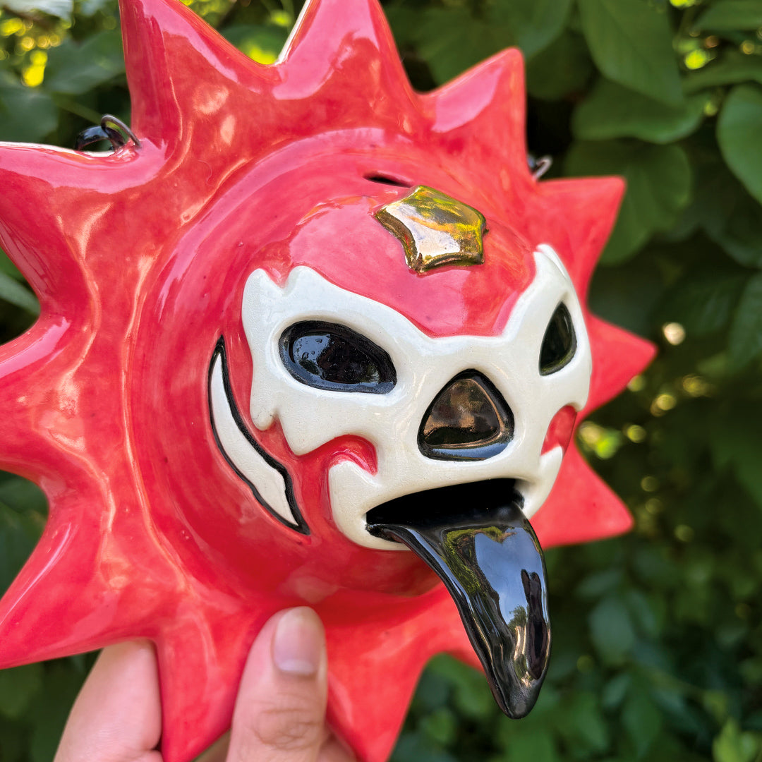 Golden Pink Lucha Solecito Wall Hanging [Incense Holder/Burner]