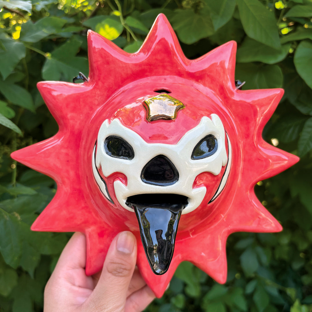 Golden Pink Lucha Solecito Wall Hanging [Incense Holder/Burner]