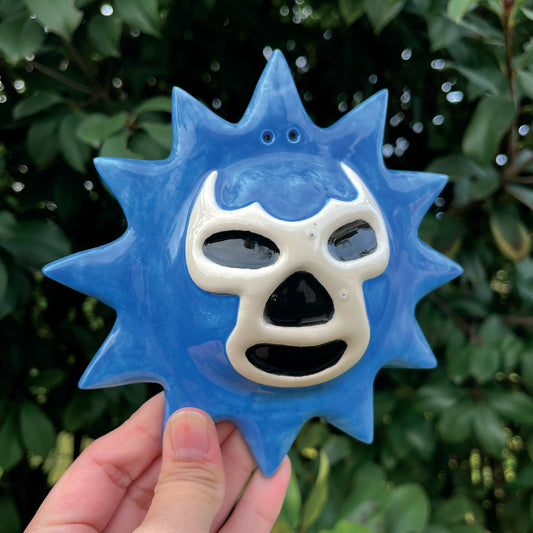 Blue Demon Lucha Solecito Wall Hanging [New Version]