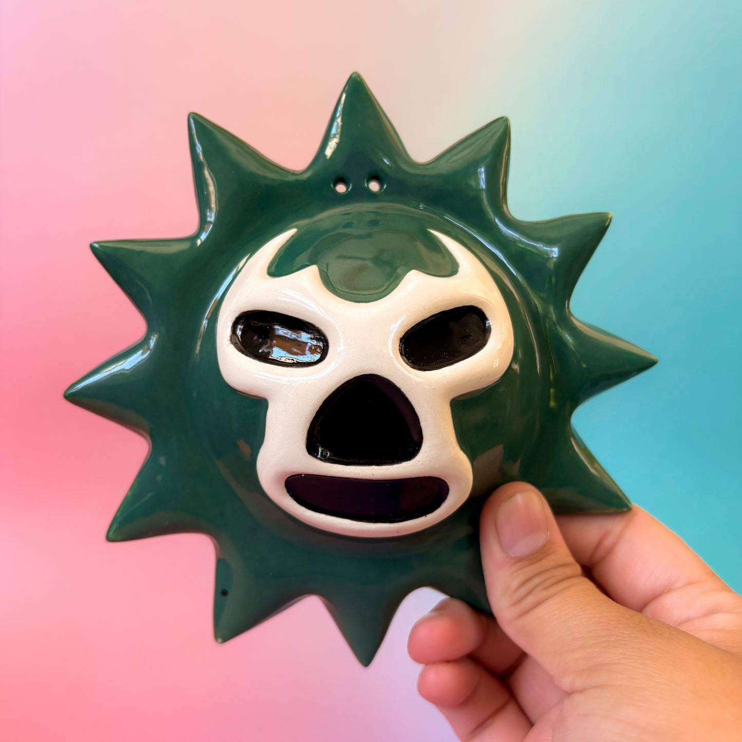Jade Demon Lucha Solecito Wall Hanging