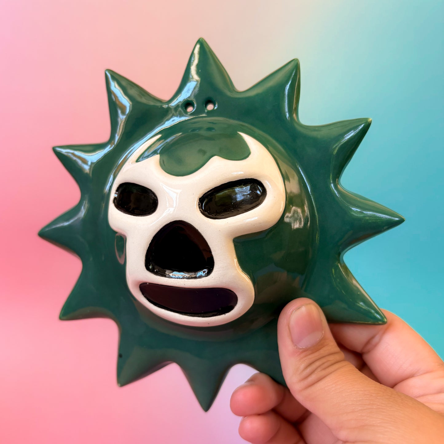 Jade Demon Lucha Solecito Wall Hanging