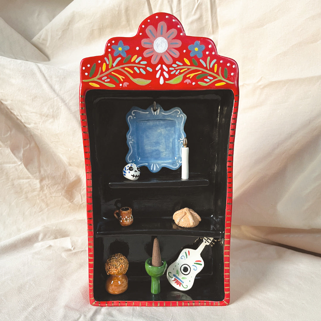 Red Mini Ofrenda Wall Hanging