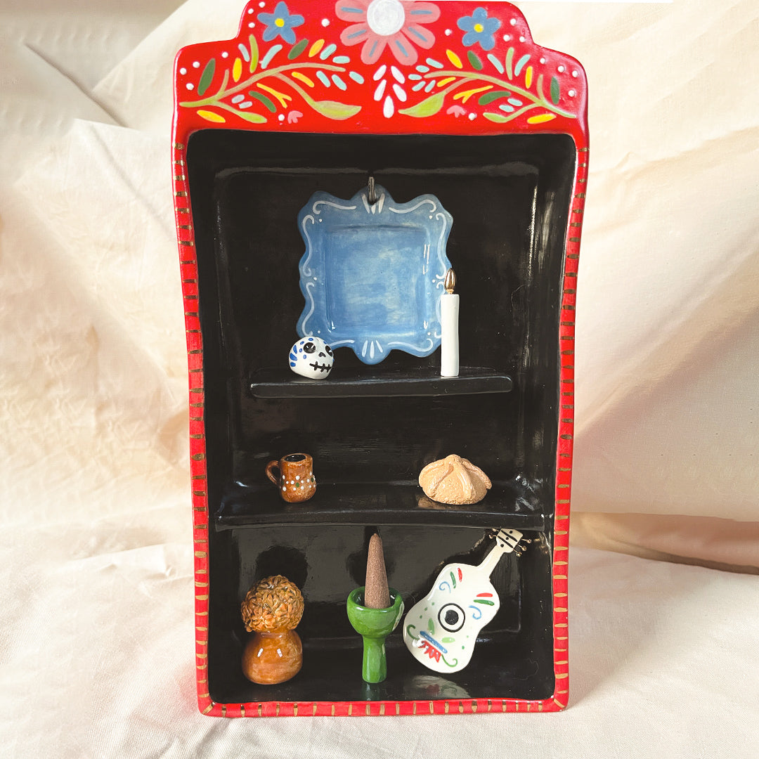 Red Mini Ofrenda Wall Hanging