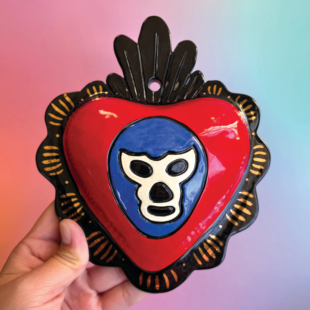 Lucha Corazoncito Wall Hanging