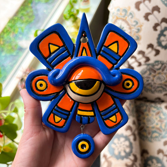Blue Nahui Ollin Wall Hanging